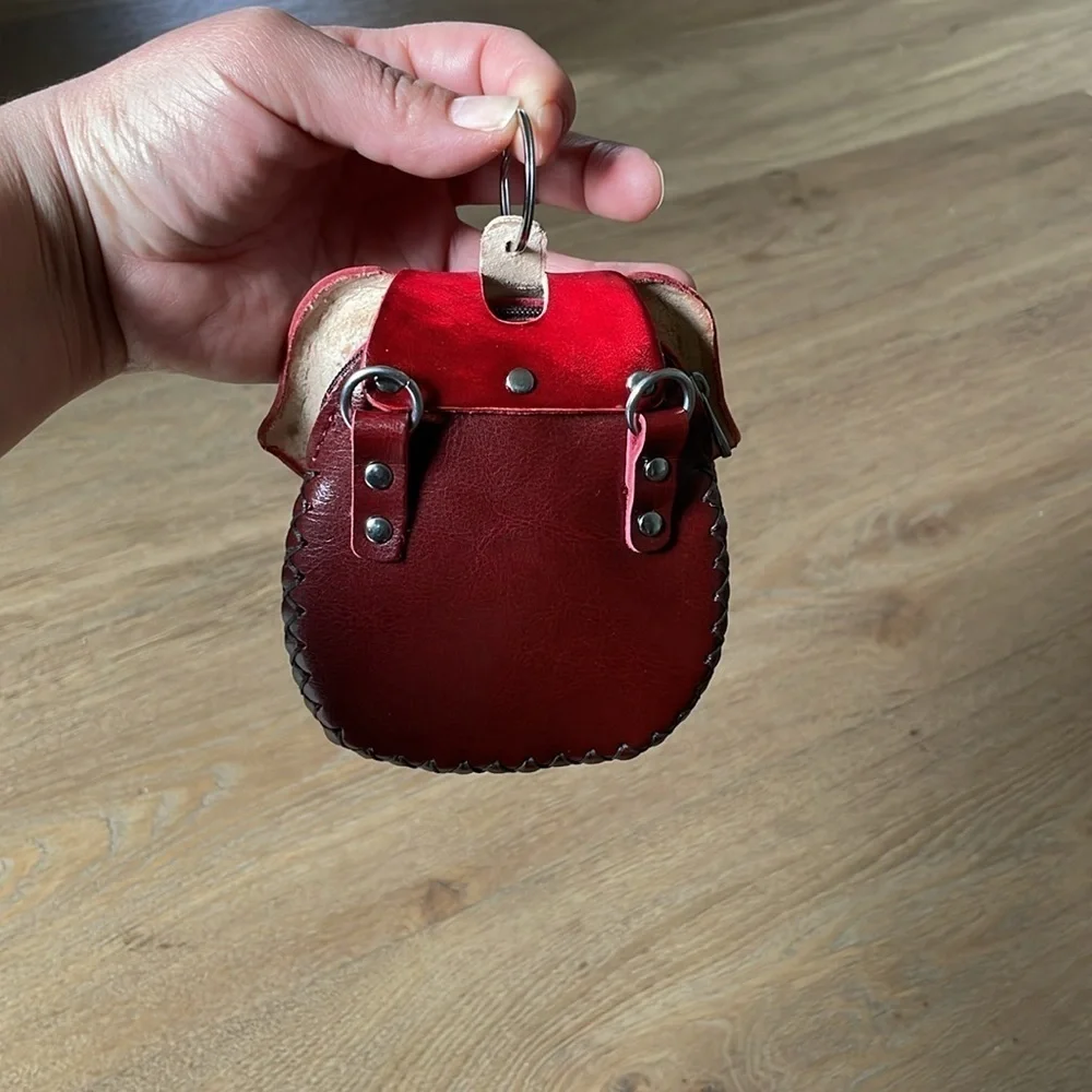 Genuine Leather Crossbody Elephant Coin Purse  Purse Charm